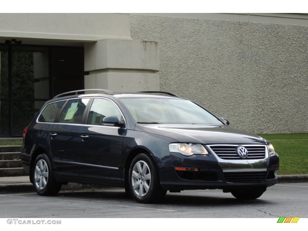 2007 Passat 2.0T Wagon - Blue Graphite Metallic / Latte Macchiato photo #28