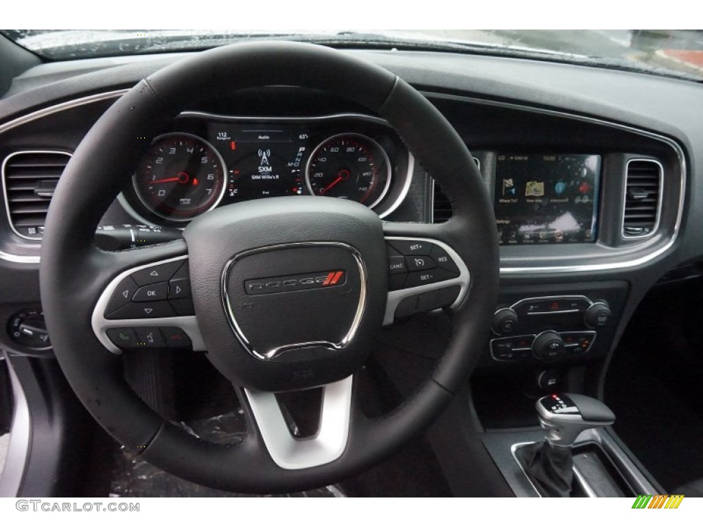 2015 Dodge Charger SXT Black Steering Wheel Photo #103190653