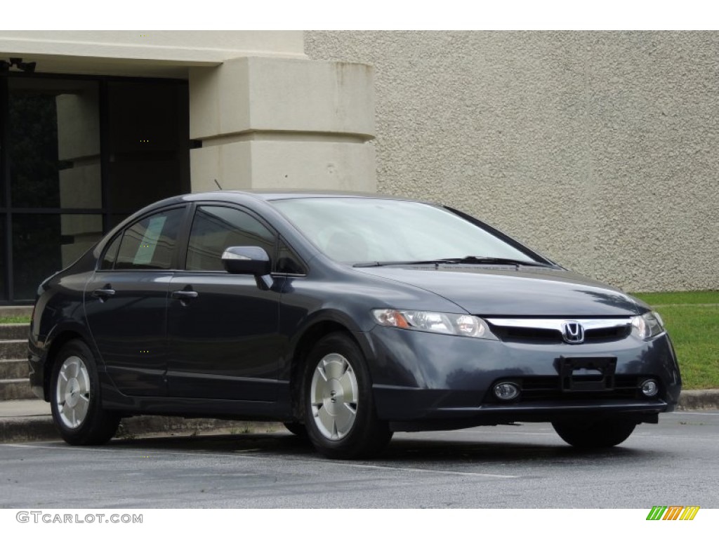 2008 Civic Hybrid Sedan - Magnetic Pearl / Blue photo #4