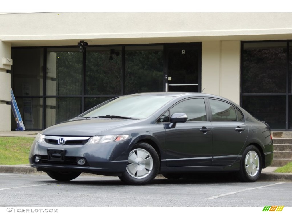 2008 Civic Hybrid Sedan - Magnetic Pearl / Blue photo #23