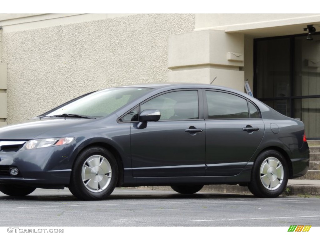 2008 Civic Hybrid Sedan - Magnetic Pearl / Blue photo #30