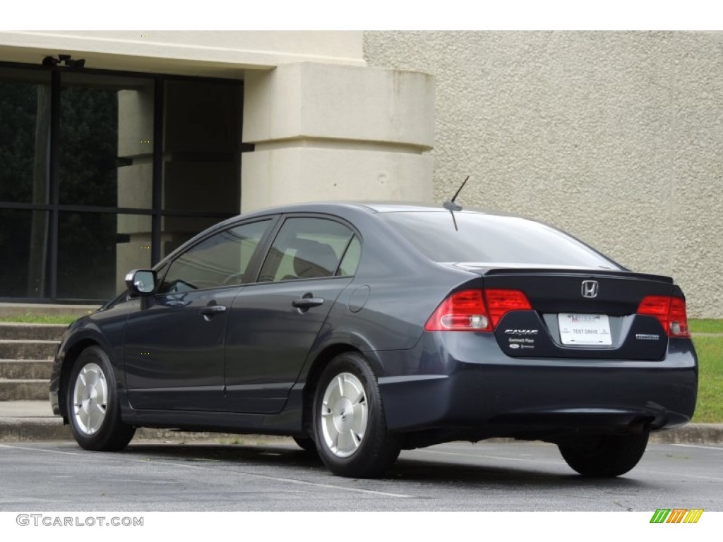 2008 Civic Hybrid Sedan - Magnetic Pearl / Blue photo #34