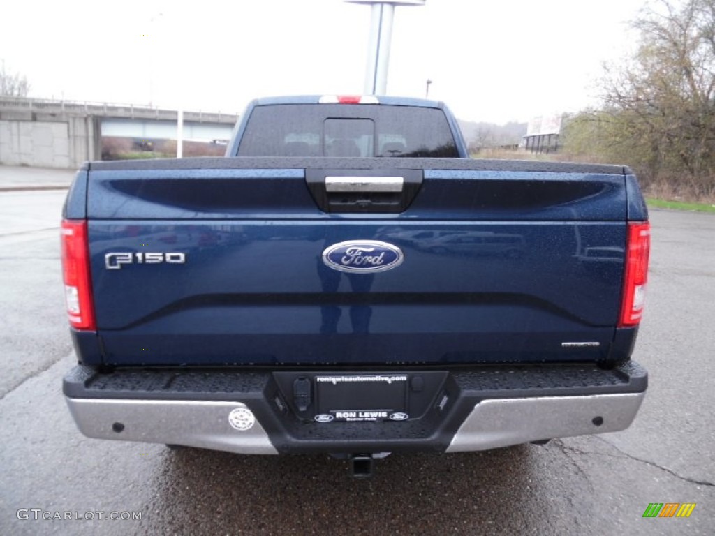 2015 F150 XLT SuperCrew 4x4 - Blue Jeans Metallic / Medium Earth Gray photo #4