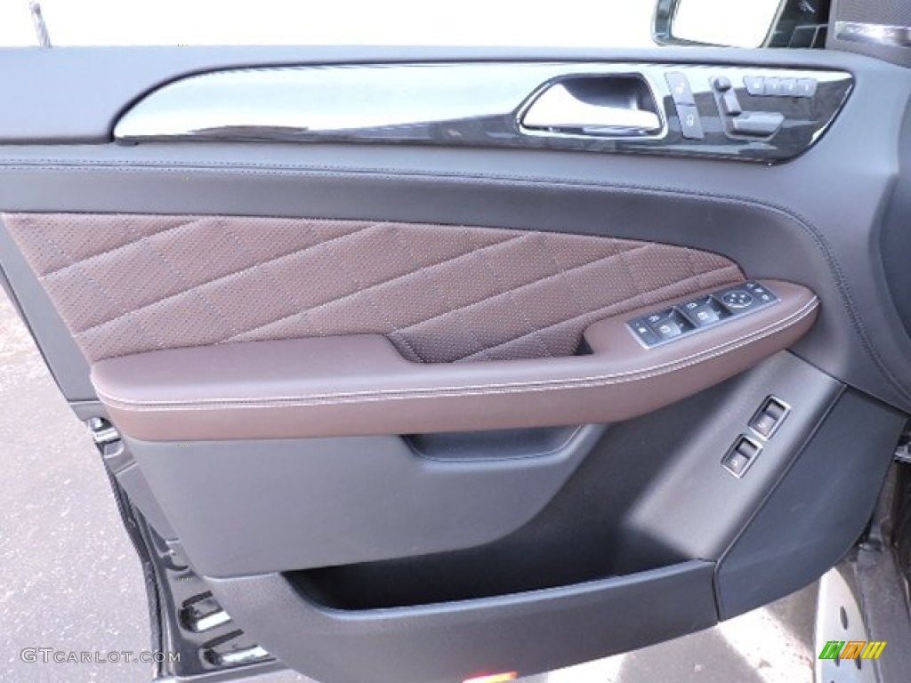 2015 Mercedes-Benz GL 450 4Matic designo Auburn Brown Door Panel Photo #103193260
