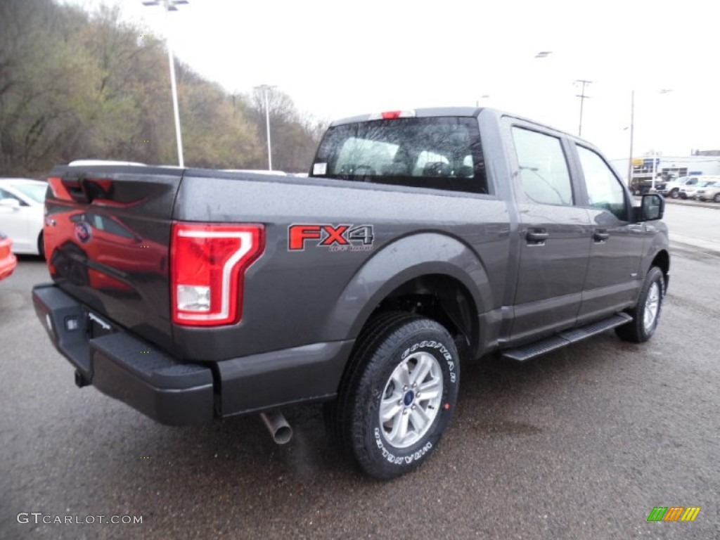 2015 F150 XL SuperCrew 4x4 - Magnetic Metallic / Medium Earth Gray photo #3