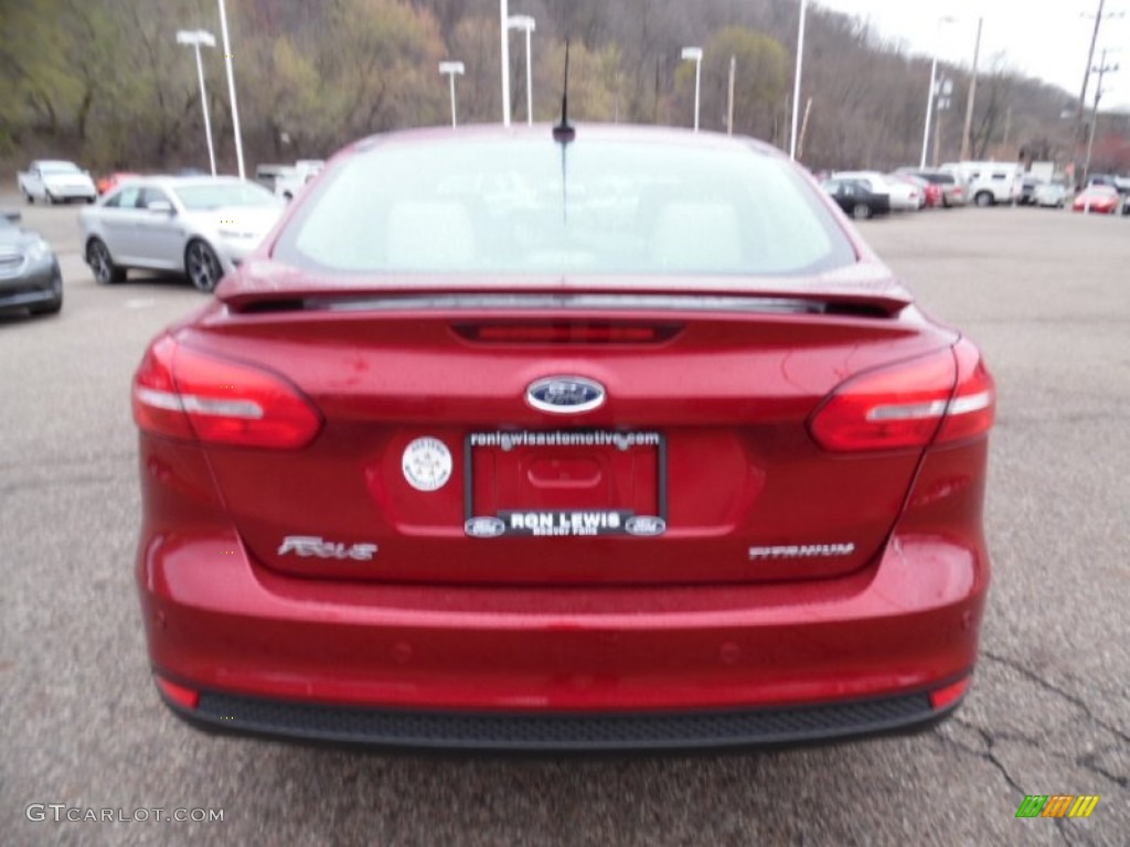 2015 Focus Titanium Sedan - Ruby Red Metallic / Medium Soft Ceramic photo #4