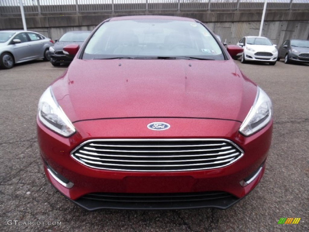 2015 Focus Titanium Sedan - Ruby Red Metallic / Medium Soft Ceramic photo #8