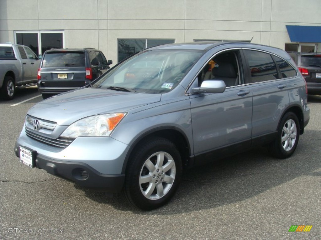 2009 CR-V EX-L 4WD - Glacier Blue Metallic / Gray photo #3