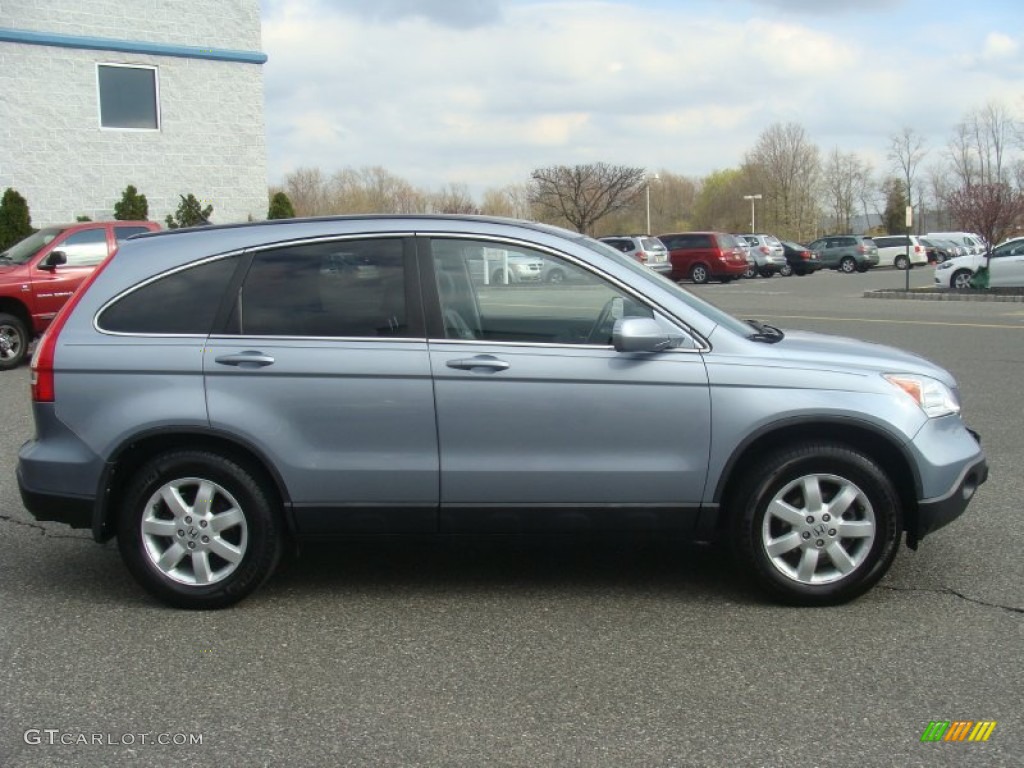 2009 CR-V EX-L 4WD - Glacier Blue Metallic / Gray photo #8