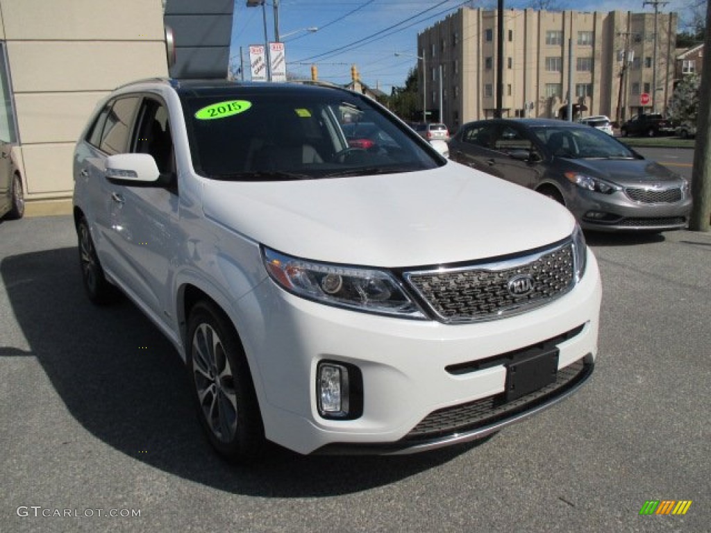 2015 Sorento SX AWD - Snow White Pearl / Black photo #8