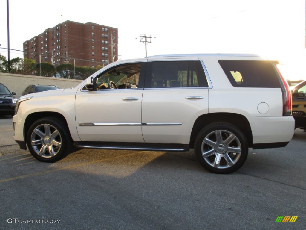 2015 Escalade Luxury 4WD - White Diamond Tricoat / Shale/Cocoa photo #3