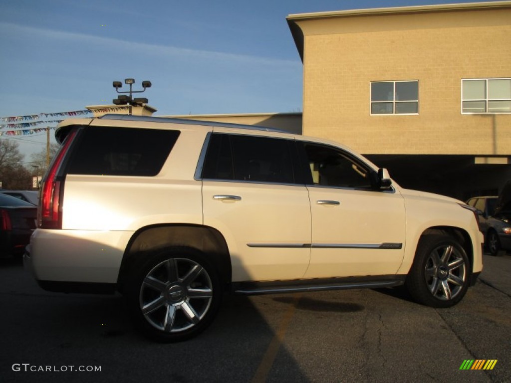 2015 Escalade Luxury 4WD - White Diamond Tricoat / Shale/Cocoa photo #7