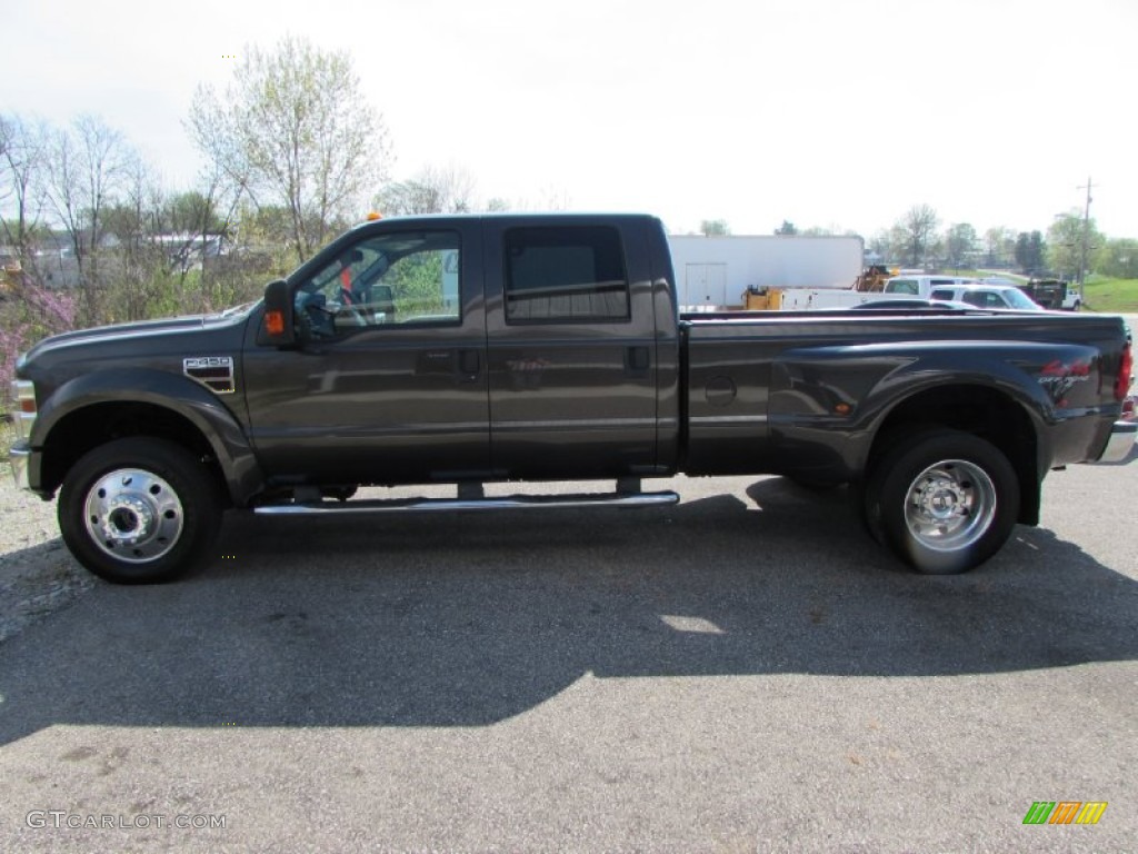 2008 F450 Super Duty Lariat Crew Cab 4x4 Dually - Dark Shadow Gray Metallic / Tan photo #1