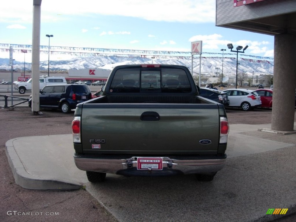 2002 F150 XLT SuperCab - Estate Green Metallic / Medium Parchment photo #4