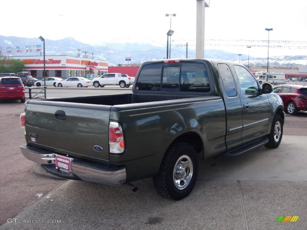 2002 F150 XLT SuperCab - Estate Green Metallic / Medium Parchment photo #5