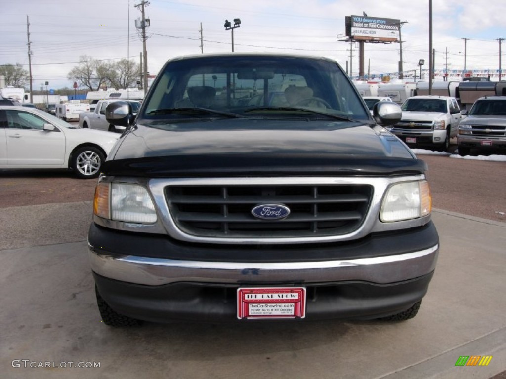 2002 F150 XLT SuperCab - Estate Green Metallic / Medium Parchment photo #8