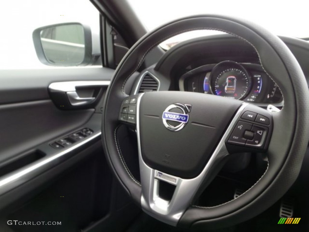 2015 XC60 T6 AWD R-Design - Savile Grey Metallic / R-Design Off Black photo #26