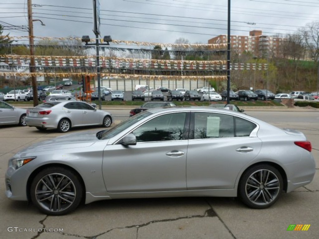 Liquid Platinum 2014 Infiniti Q 50 3.7 AWD Exterior Photo #103202392