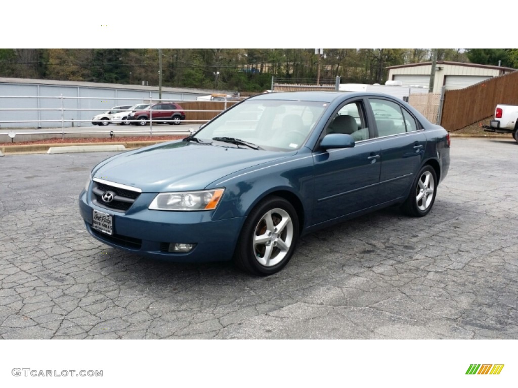 2006 Sonata GLS V6 - Aquamarine Pearl / Beige photo #1