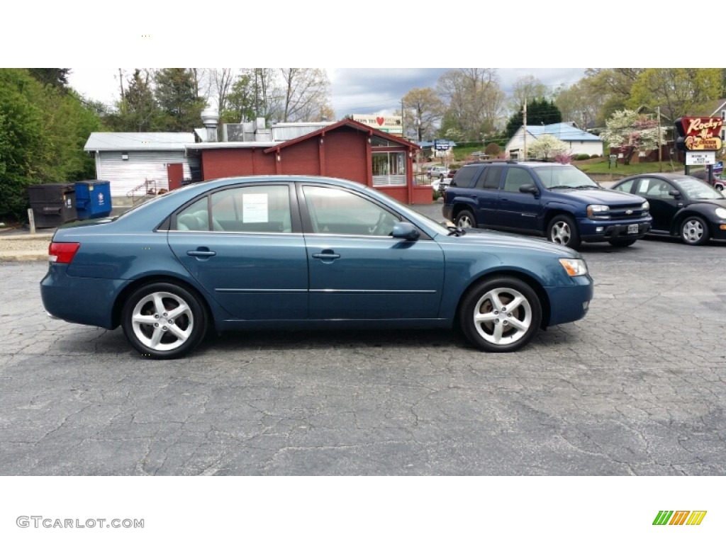 2006 Sonata GLS V6 - Aquamarine Pearl / Beige photo #6