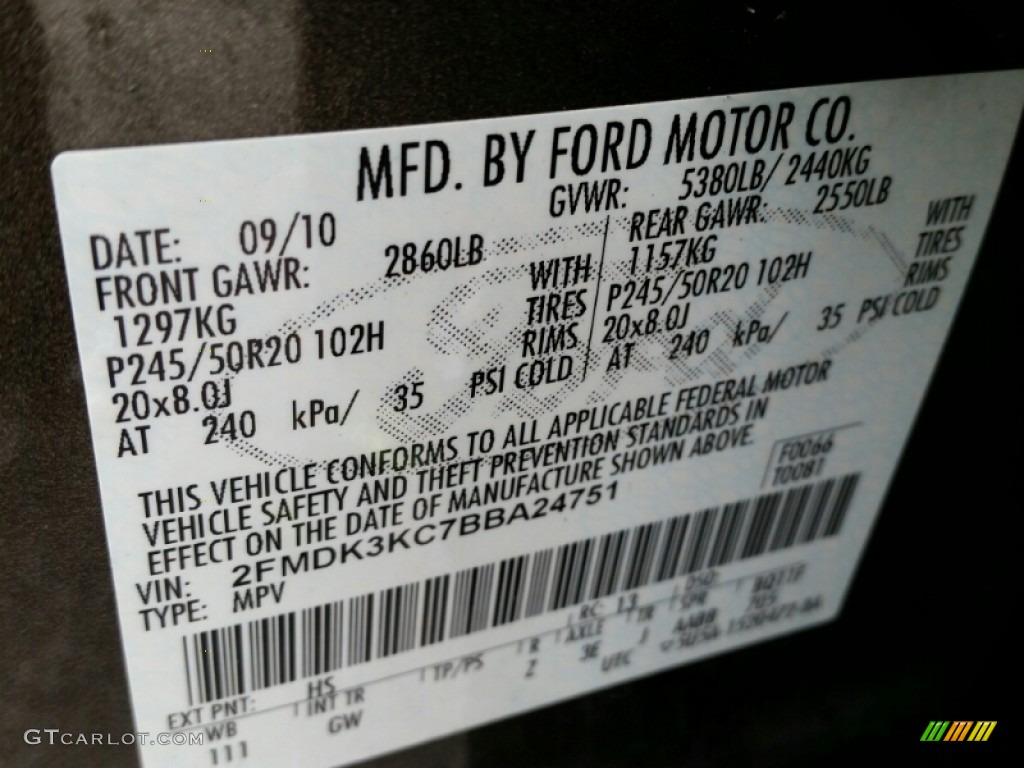 2011 Edge Limited - Earth Metallic / Charcoal Black photo #20