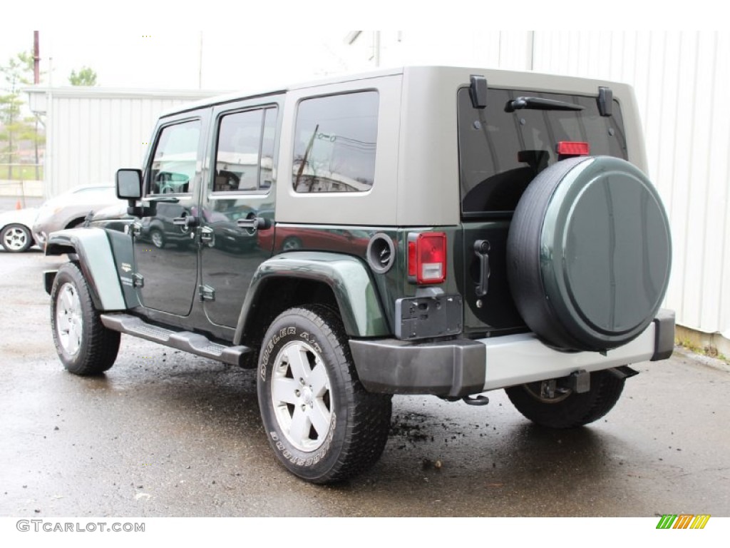 2010 Wrangler Unlimited Sahara 4x4 - Natural Green Pearl / Dark Khaki/Medium Khaki photo #4
