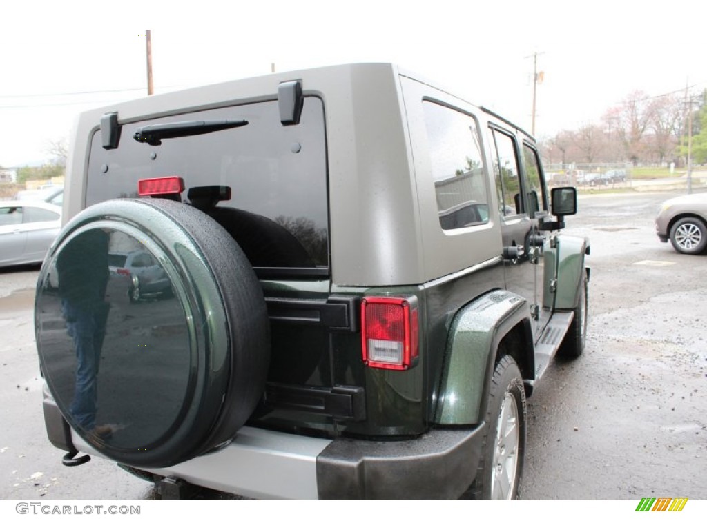 2010 Wrangler Unlimited Sahara 4x4 - Natural Green Pearl / Dark Khaki/Medium Khaki photo #6