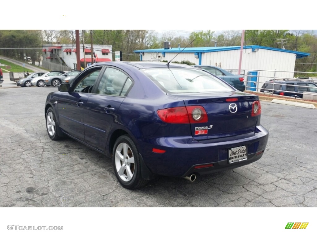 2004 MAZDA3 i Sedan - Strato Blue Mica / Beige photo #3