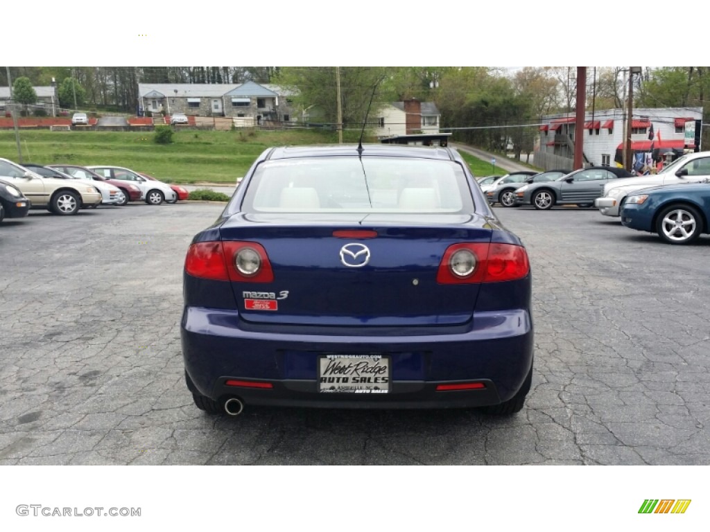 2004 MAZDA3 i Sedan - Strato Blue Mica / Beige photo #4