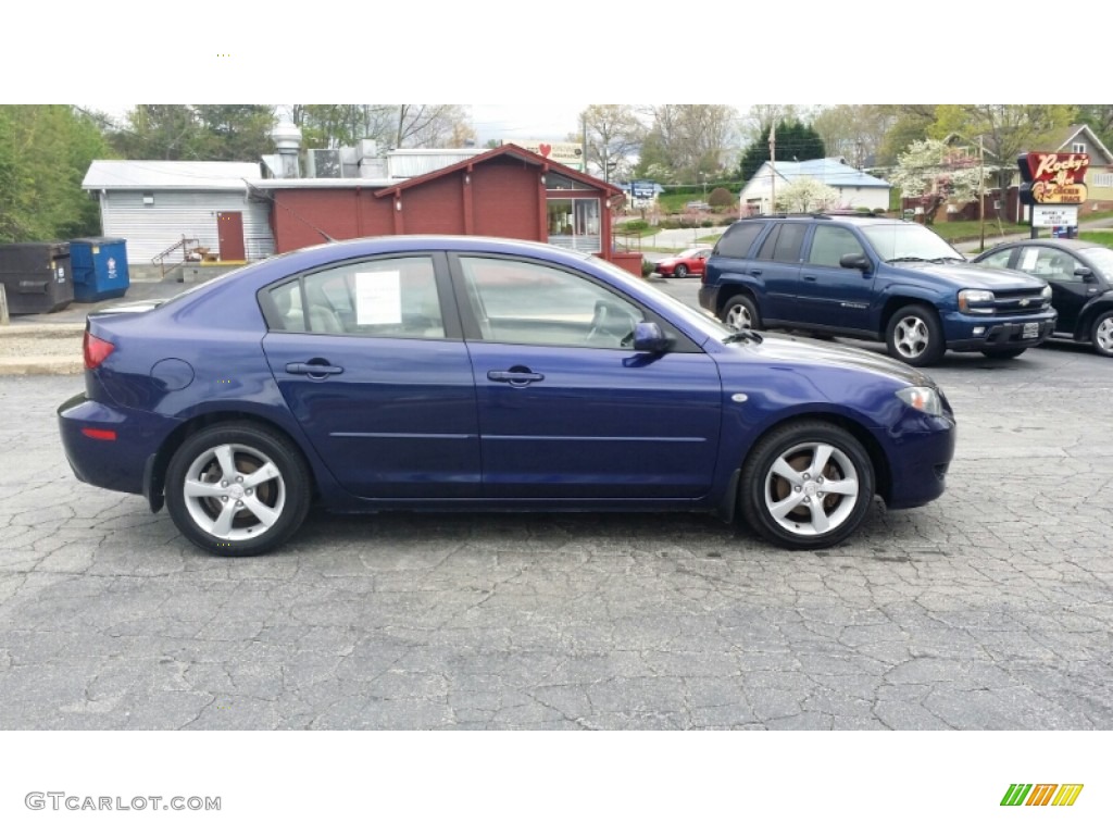 2004 MAZDA3 i Sedan - Strato Blue Mica / Beige photo #6