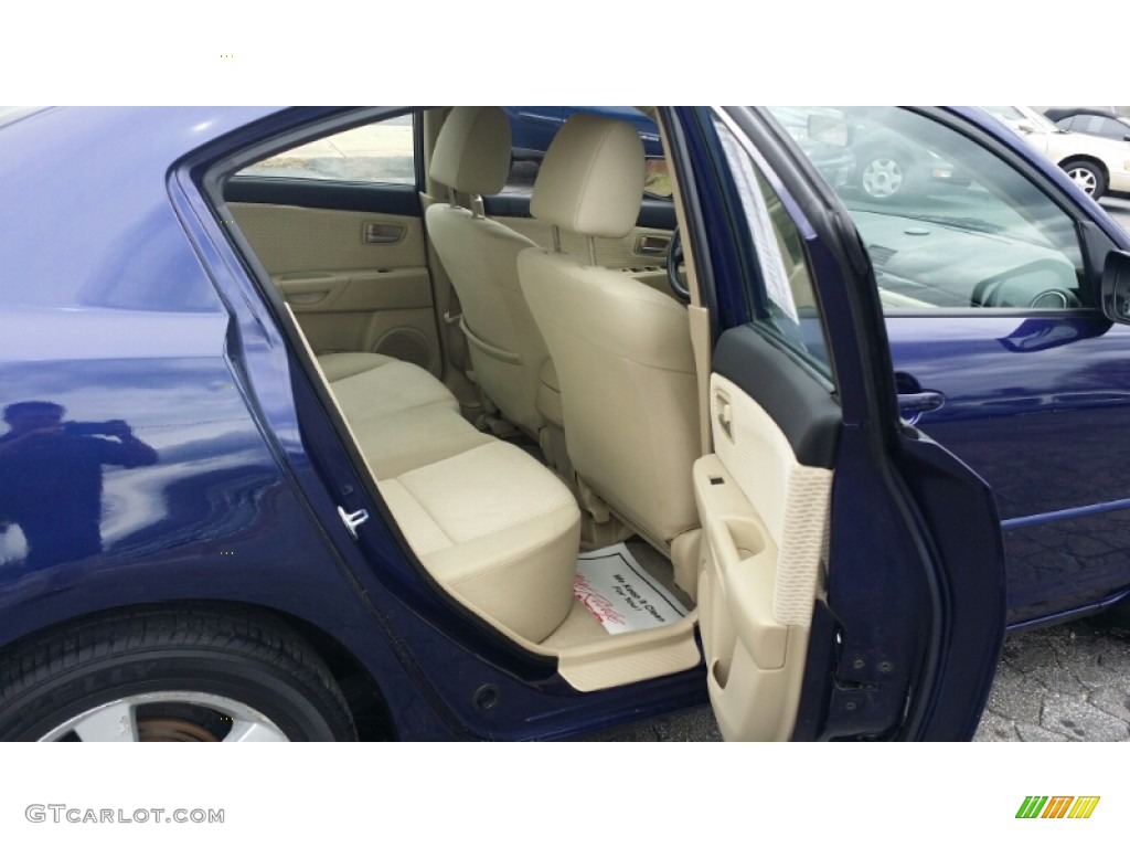 2004 MAZDA3 i Sedan - Strato Blue Mica / Beige photo #13