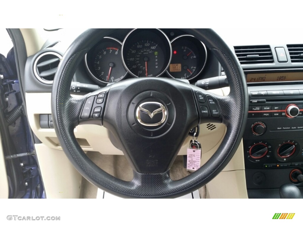 2004 MAZDA3 i Sedan - Strato Blue Mica / Beige photo #24