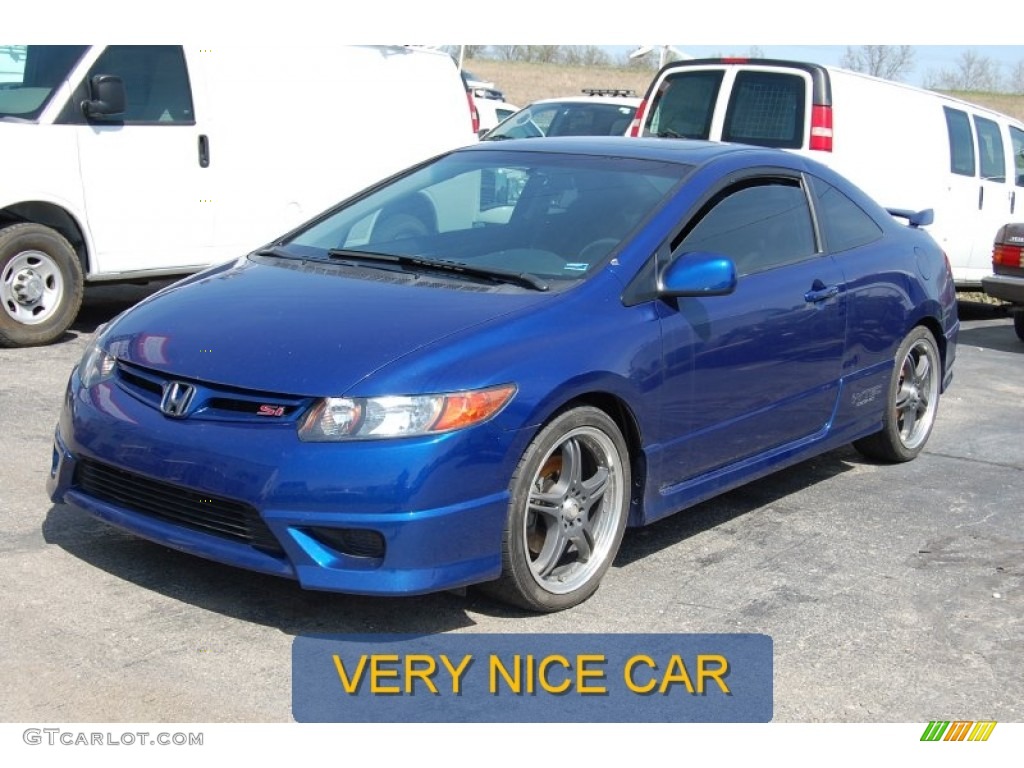 2007 Civic Si Coupe - Fiji Blue Metallic / Black photo #3