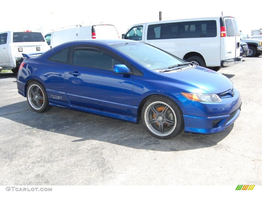 2007 Civic Si Coupe - Fiji Blue Metallic / Black photo #5