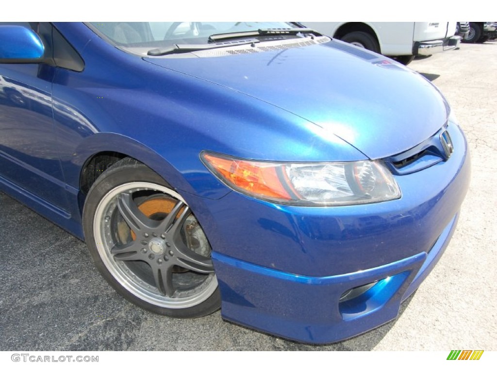 2007 Civic Si Coupe - Fiji Blue Metallic / Black photo #32