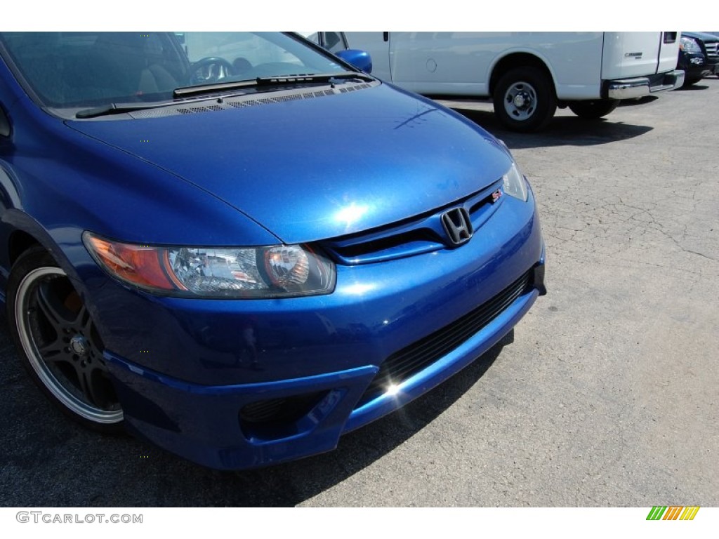 2007 Civic Si Coupe - Fiji Blue Metallic / Black photo #33