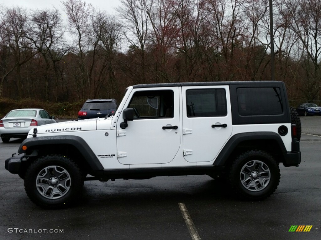 Bright White 2014 Jeep Wrangler Unlimited Rubicon 4x4 Exterior Photo #103207522