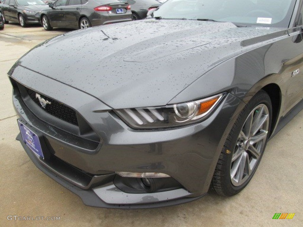 2015 Mustang GT Premium Coupe - Magnetic Metallic / Ebony photo #8