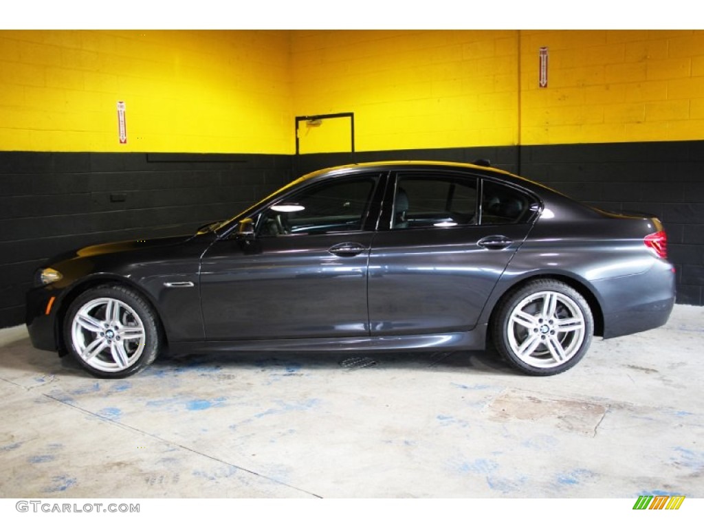 2015 5 Series 550i xDrive Sedan - Dark Graphite Metallic / Black photo #7