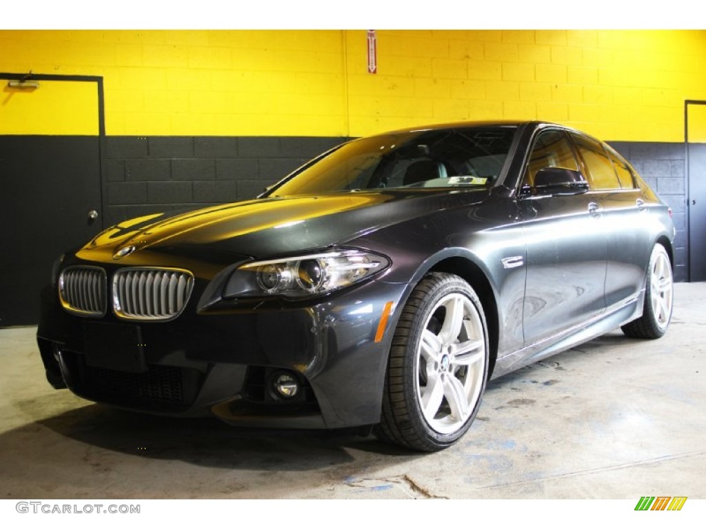 2015 5 Series 550i xDrive Sedan - Dark Graphite Metallic / Black photo #10