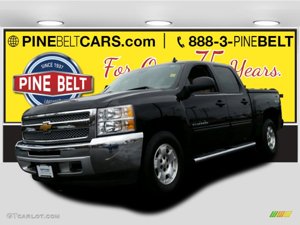 2013 Silverado 1500 LT Crew Cab 4x4 - Black / Ebony photo #1