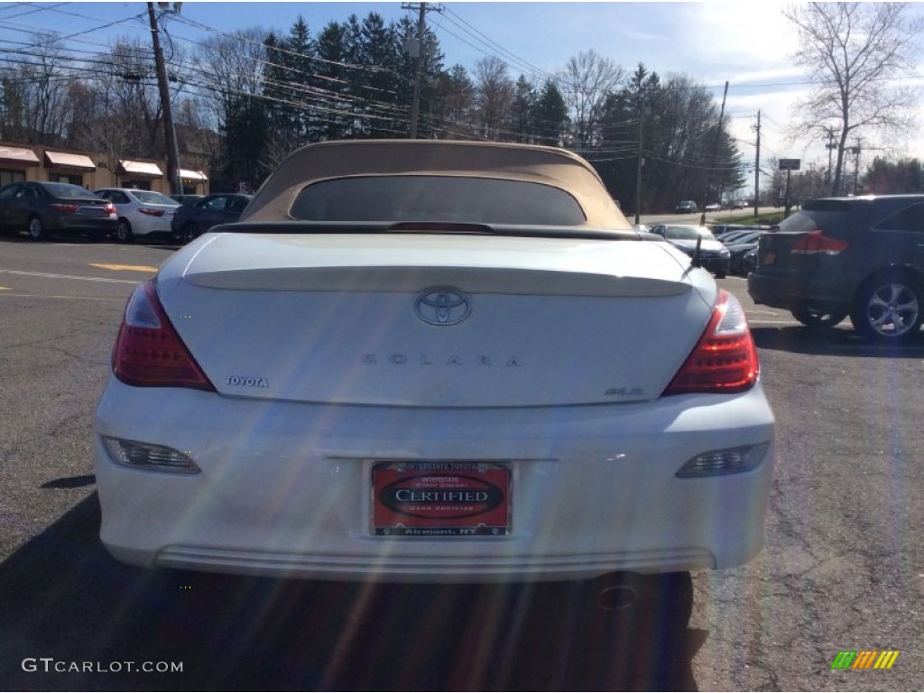 2008 Solara SLE V6 Convertible - Blizzard White Pearl / Ivory photo #5