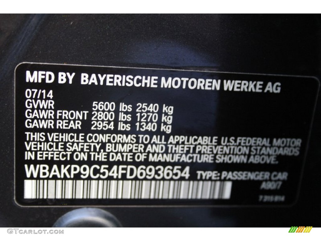 2015 5 Series Color Code A90 for Dark Graphite Metallic Photo #103212001