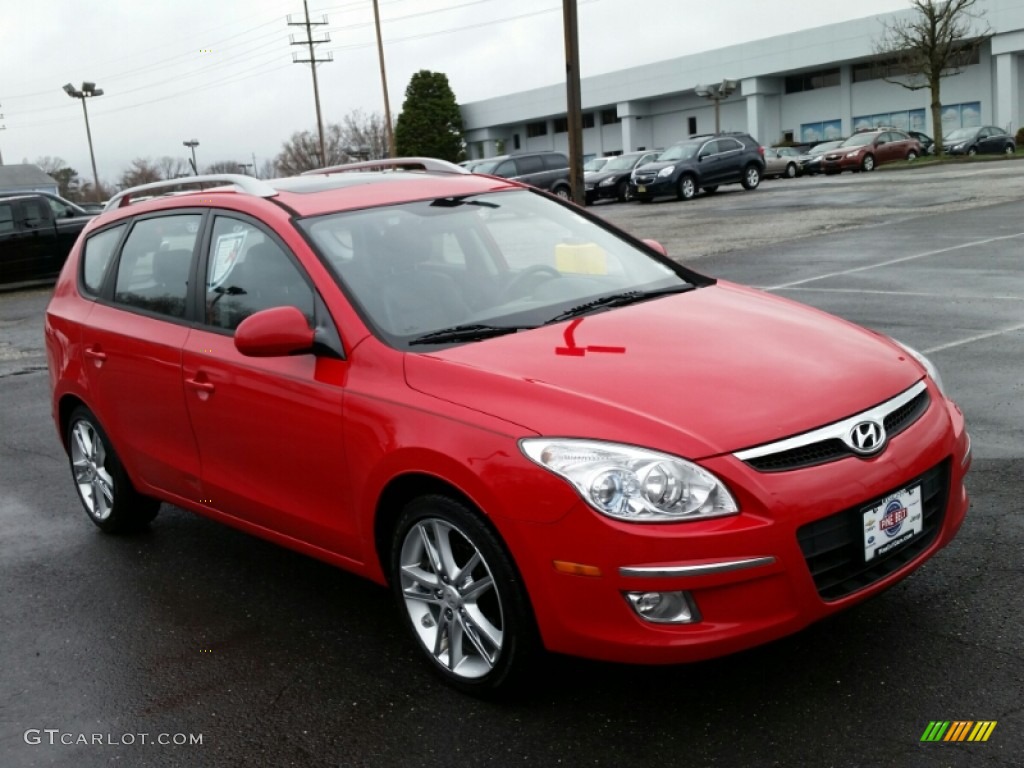 2011 Elantra Touring SE - Chilipepper Red / Black photo #3