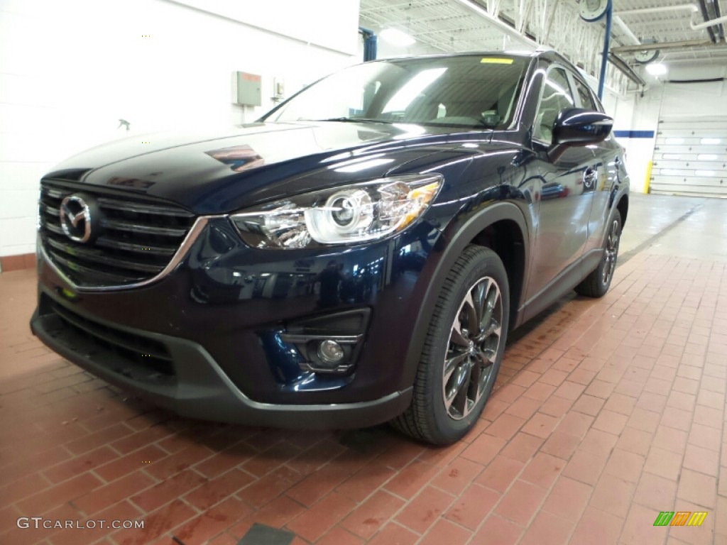 2016 CX-5 Grand Touring AWD - Deep Crystal Blue Mica / Parchment photo #1
