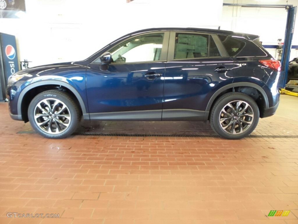 2016 CX-5 Grand Touring AWD - Deep Crystal Blue Mica / Parchment photo #4