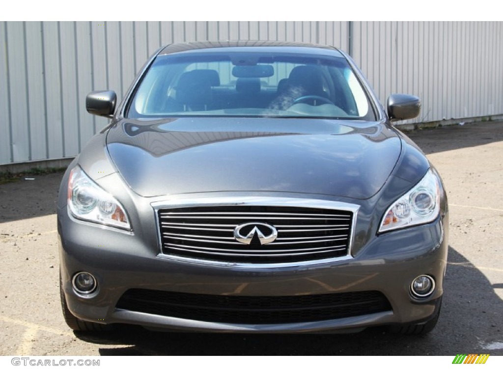 2014 Q70 3.7 AWD - Storm Front Gray / Graphite photo #3