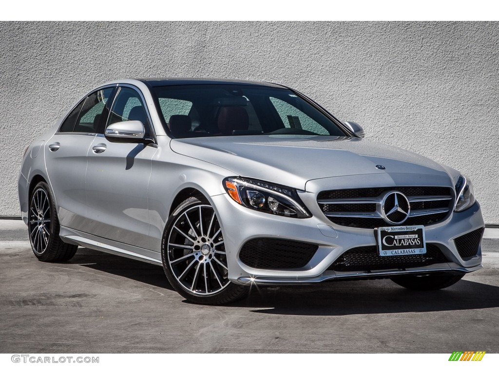 2015 C 300 - Iridium Silver Metallic / Cranberry Red/Black photo #1