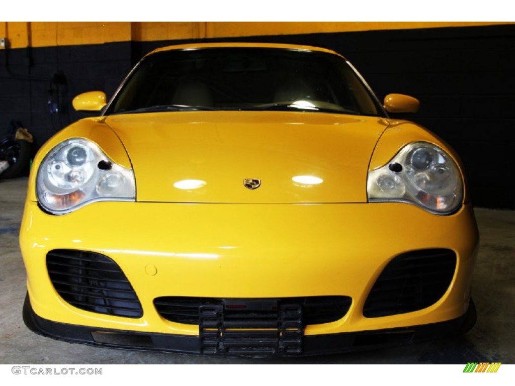 2001 911 Turbo Coupe - Speed Yellow / Savanna Beige photo #4