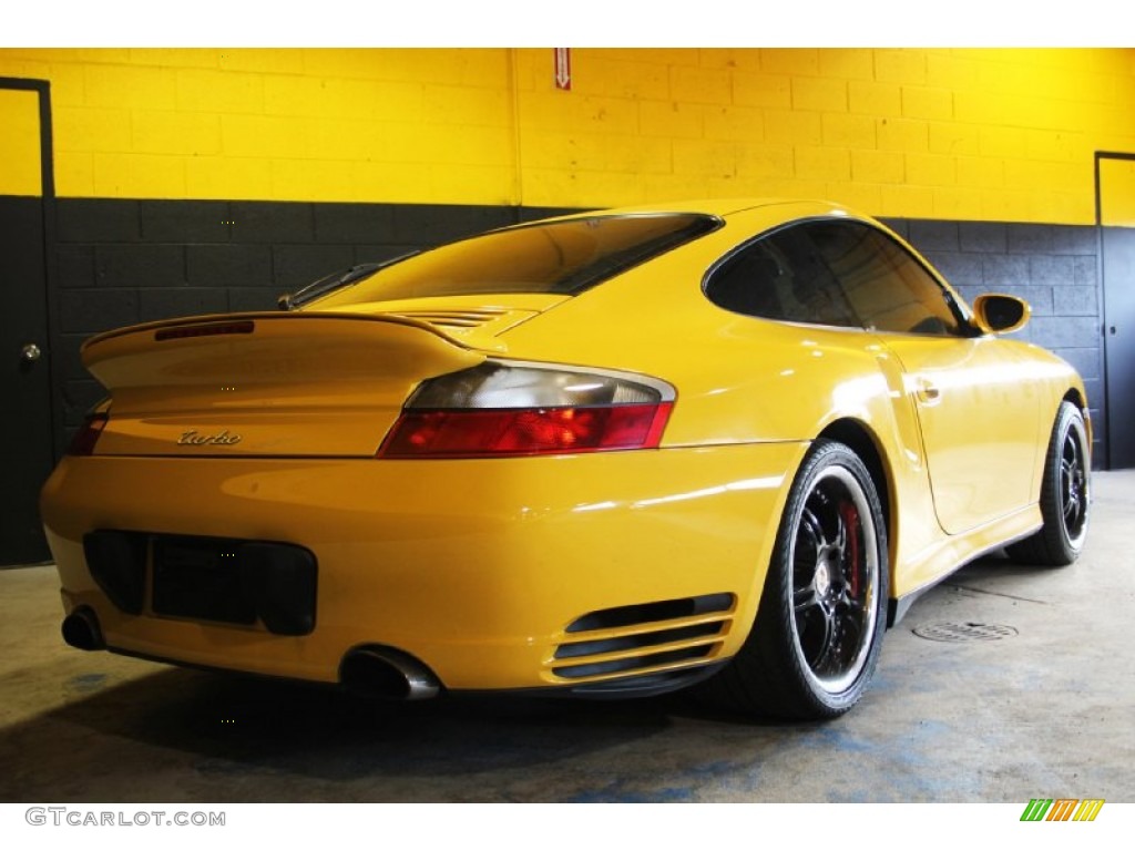2001 911 Turbo Coupe - Speed Yellow / Savanna Beige photo #5